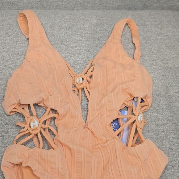 Isabella Rose Champagne Maillot Swimsuit - Picture 10 of 14